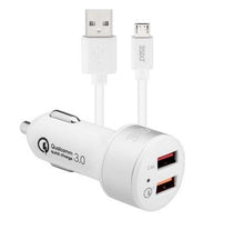 3sixT Car Charger 5.4A + USB-A to Micro USB Cable 1m - Automotive - Techunion -