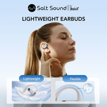 Salt Sound AIRXDUA Gen1 Open-Ear Headphones, 25h Playtime, Bluetooth 6.0, IPX5 - Splash Proof - Light Grey/Silver