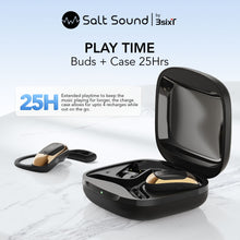 Salt Sound AIRXDUA Gen1 Open-Ear Headphones 25h Playtime, Bluetooth 6.0, IPX5 - Splash Proof - Black