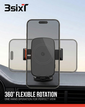 3sixT Premium Motorised Wireless 2-in-1 Charging Car Phone Mount