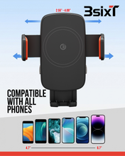 3sixT Premium Motorised Wireless 2-in-1 Charging Car Phone Mount