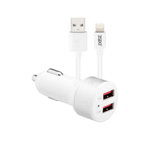 3sixT Car Charger 4.8A + Lightning Cable 1m - White