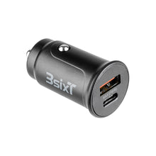 3sixT Car Charger 27W USB-C + USB-A QC3.0 for Phones