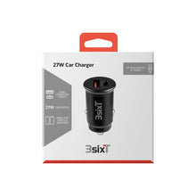 3sixT Car Charger 27W USB-C + USB-A QC3.0 for Phones