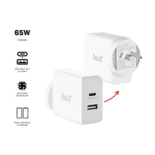 3sixT ANZ 65W USB-C PD + 2.4A Wall Charger - White